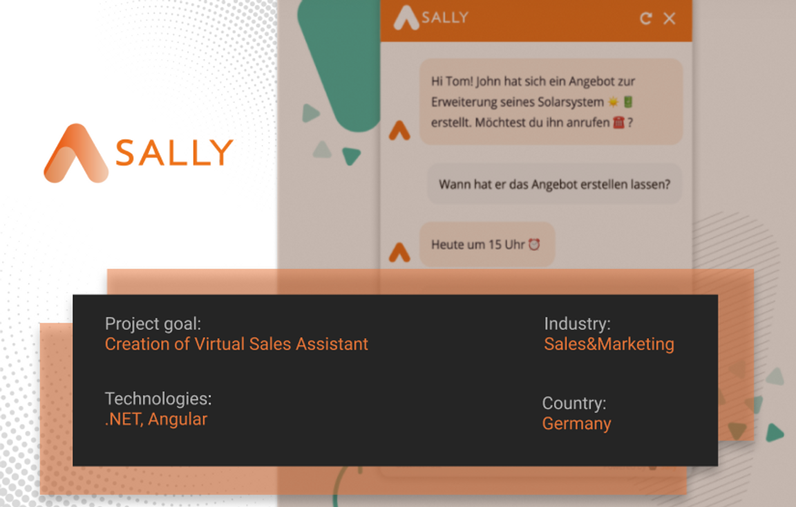 Sally for Clients - Sally Assistant Angular .NET Project