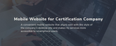 Mobile Website for Certification Company MySQL JavaScript Project 1