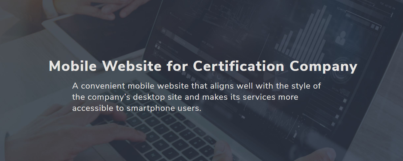 Mobile Website for Certification Company MySQL JavaScript Project