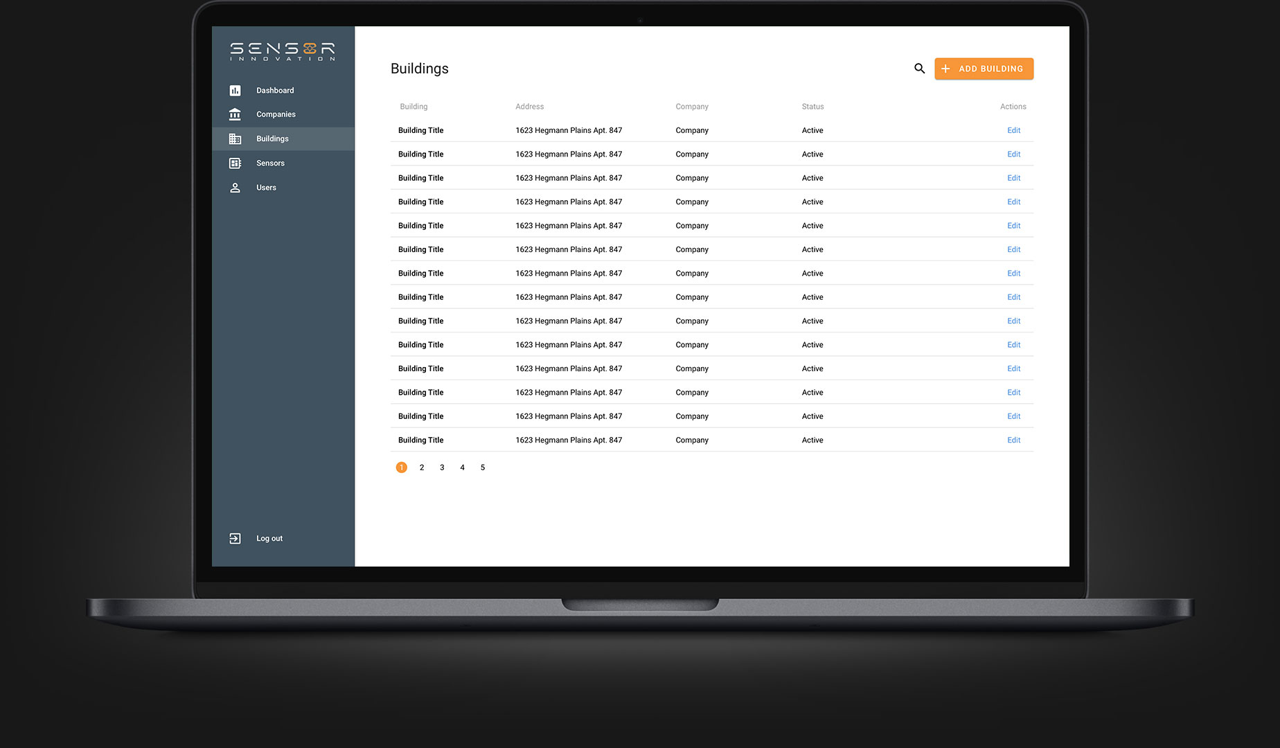 Sensor Inovation MySQL React Project