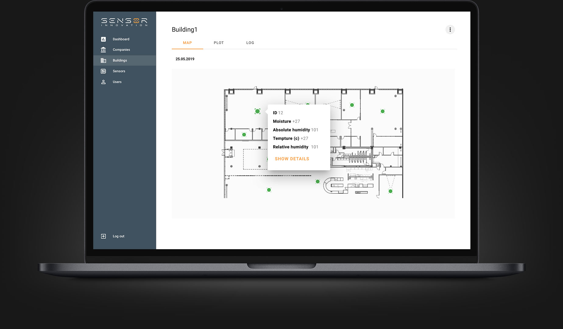 Sensor Inovation MySQL React Project