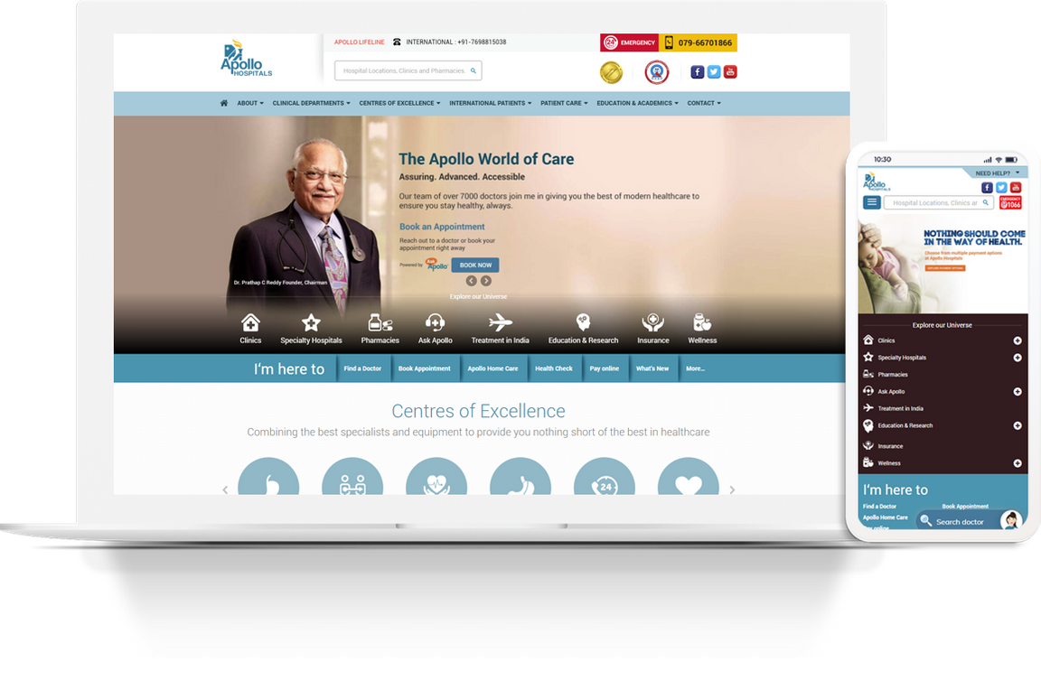 APOLLO HOSPITALS PHP wordpress Project