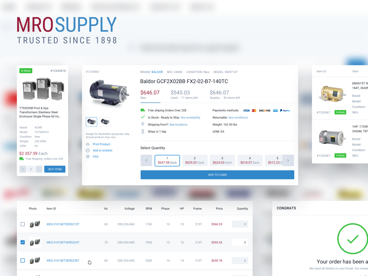 MROSupply e-commerce onoine store Website Project