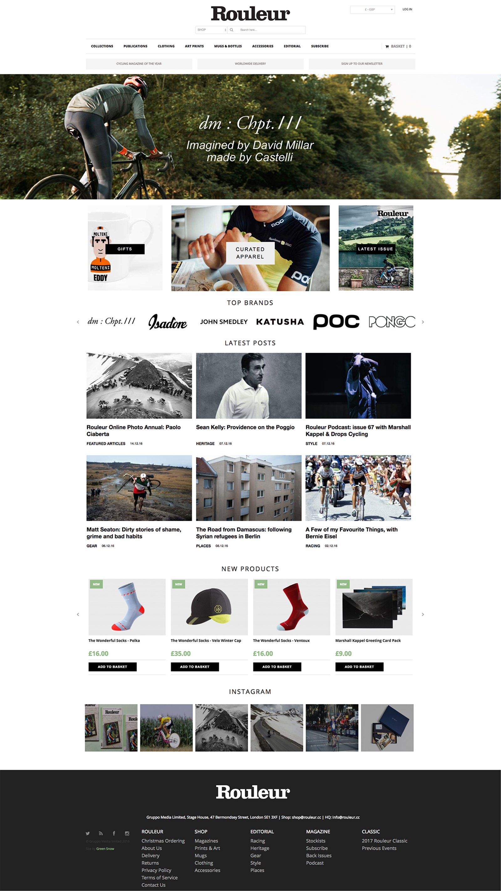 ROULEUR - MAGAZINE, SHOP, EDITORIAL & EVENTS FOR CYCLISTS ON MAGENTO E-COMMERCE PLATFORM Project