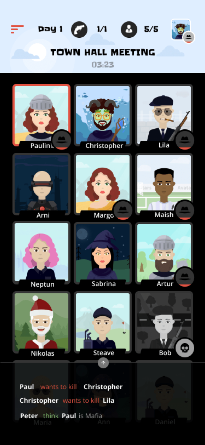 New generation of Mafia games in your smartphone Project