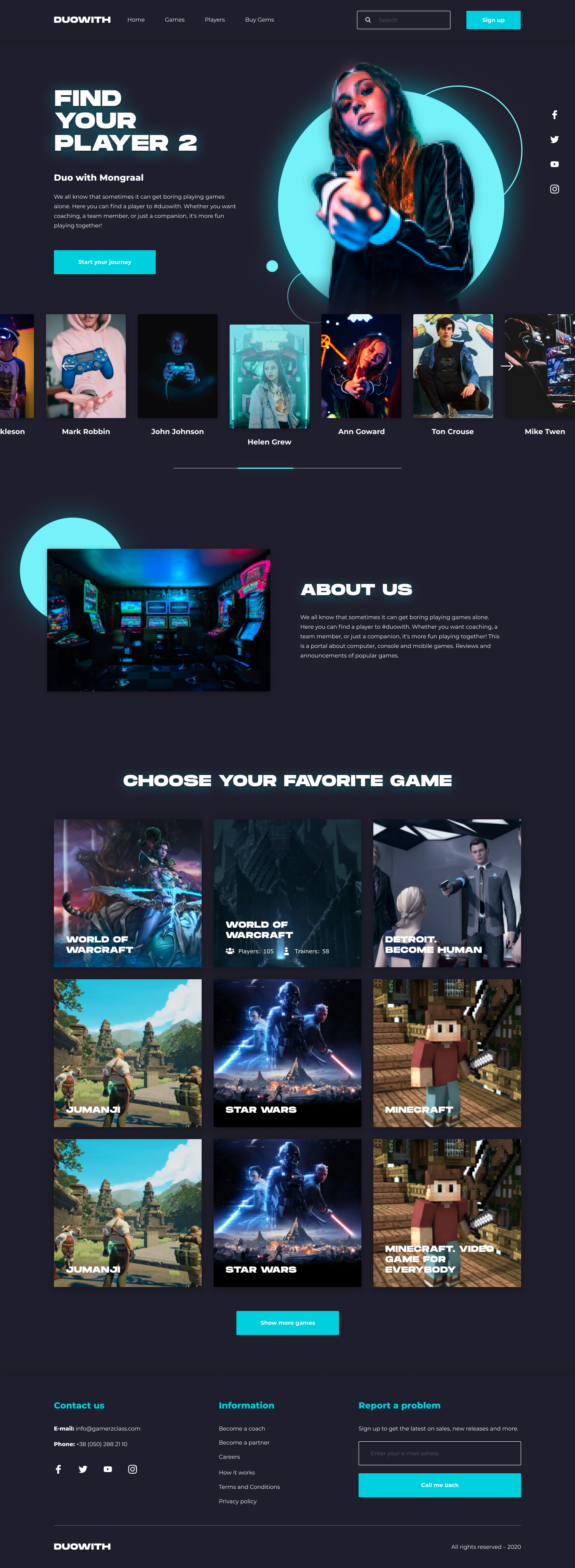 UX/UI Design NEW Game website Gaming UI/UX Design Project
