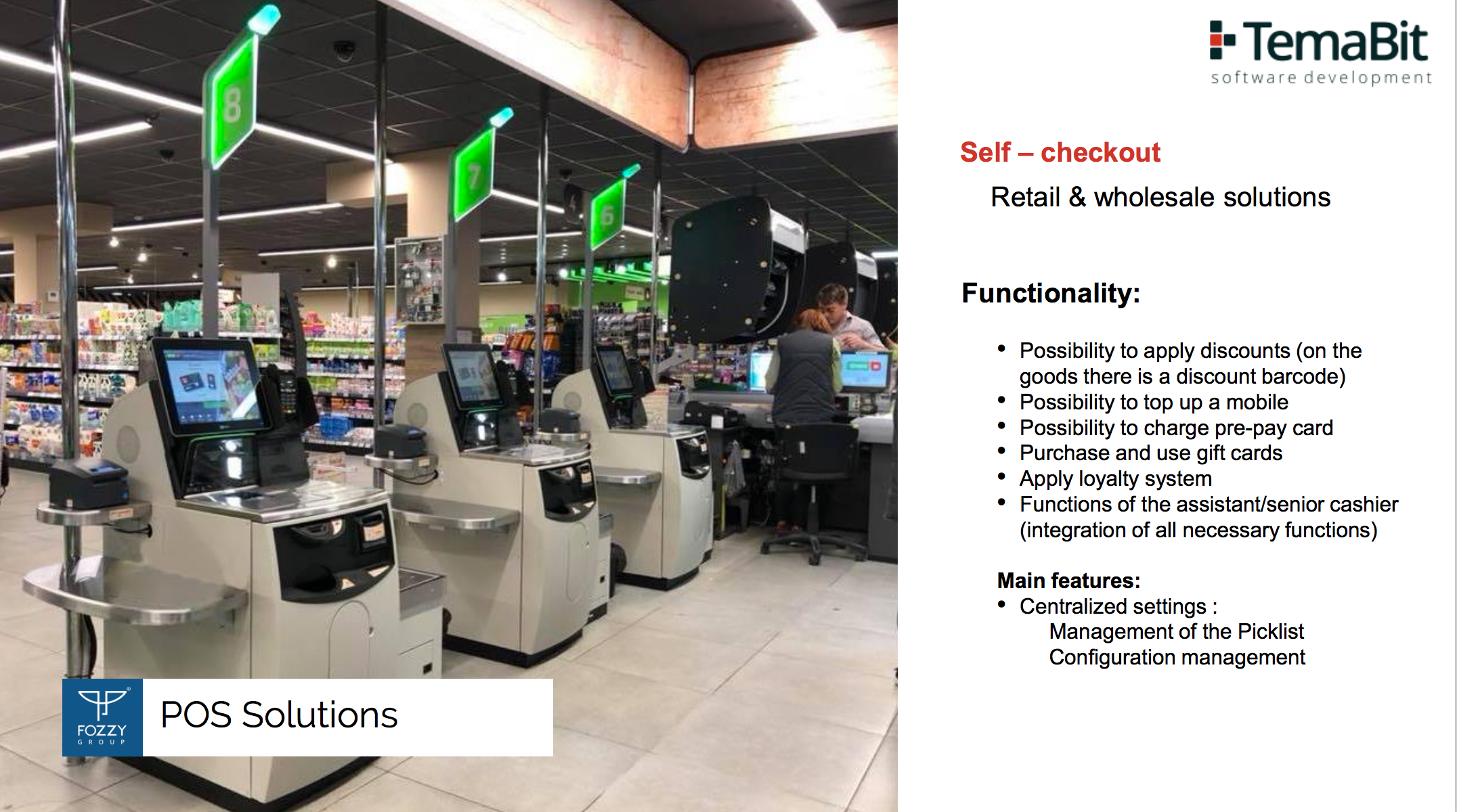 Self – checkout (Retail & wholesale solutions) mobile Payment solution Project