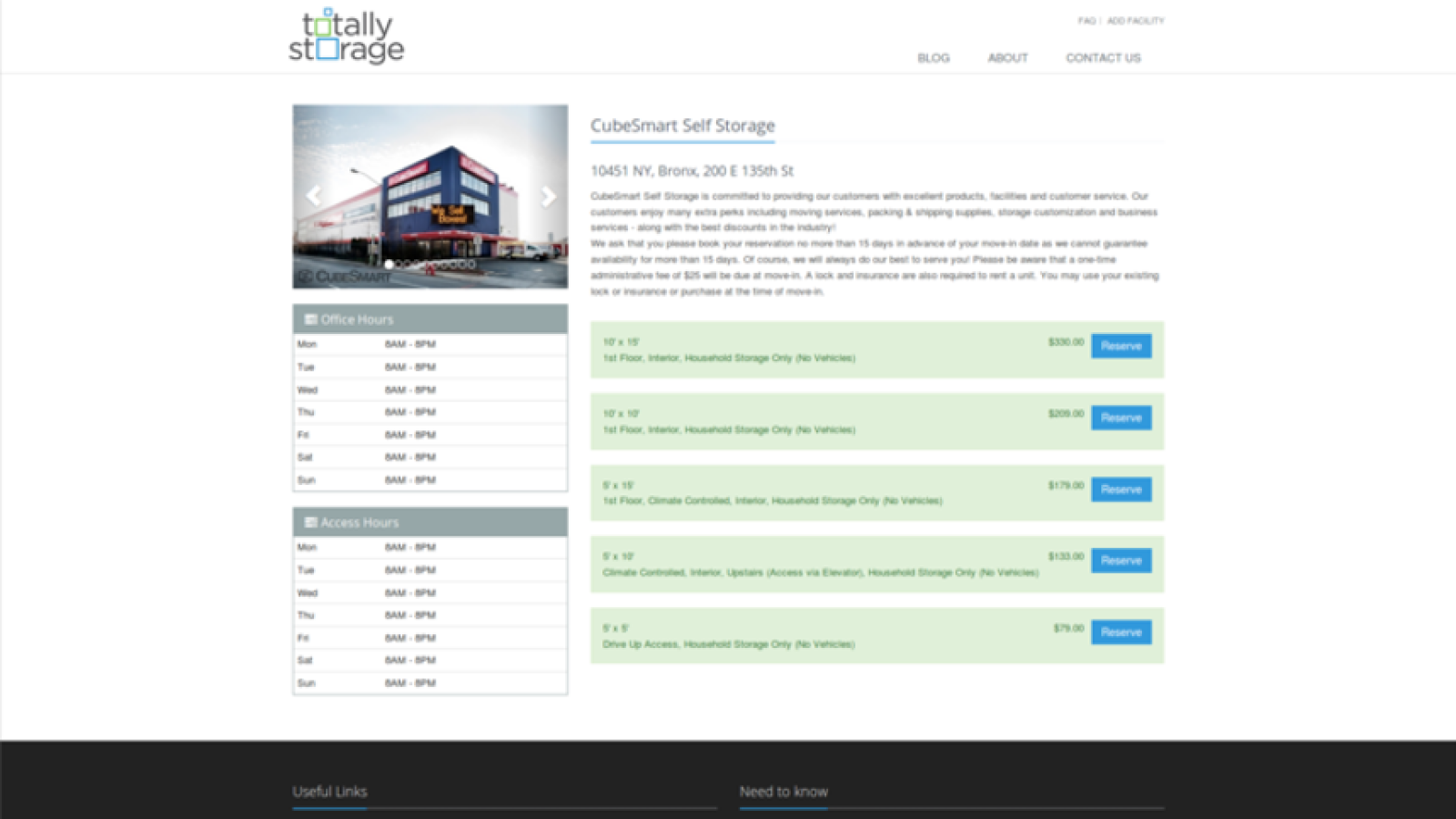 Totally Storage website design Web development Project